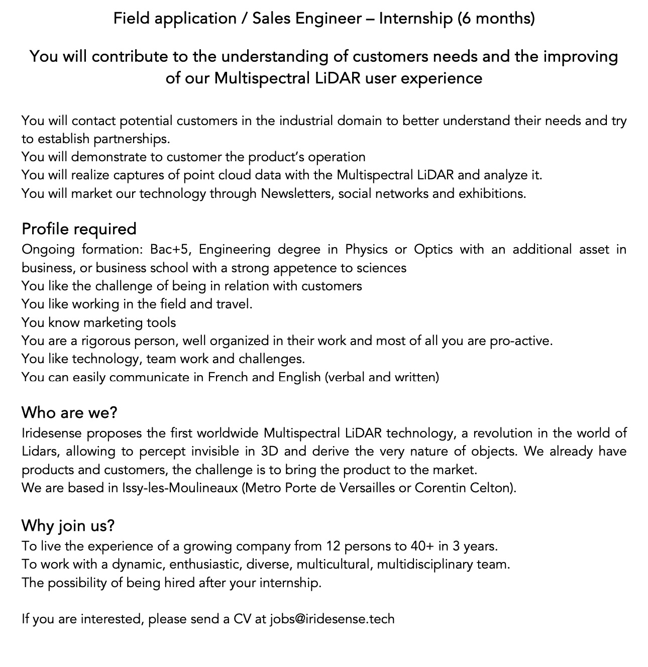 Field Application Engineer Intern